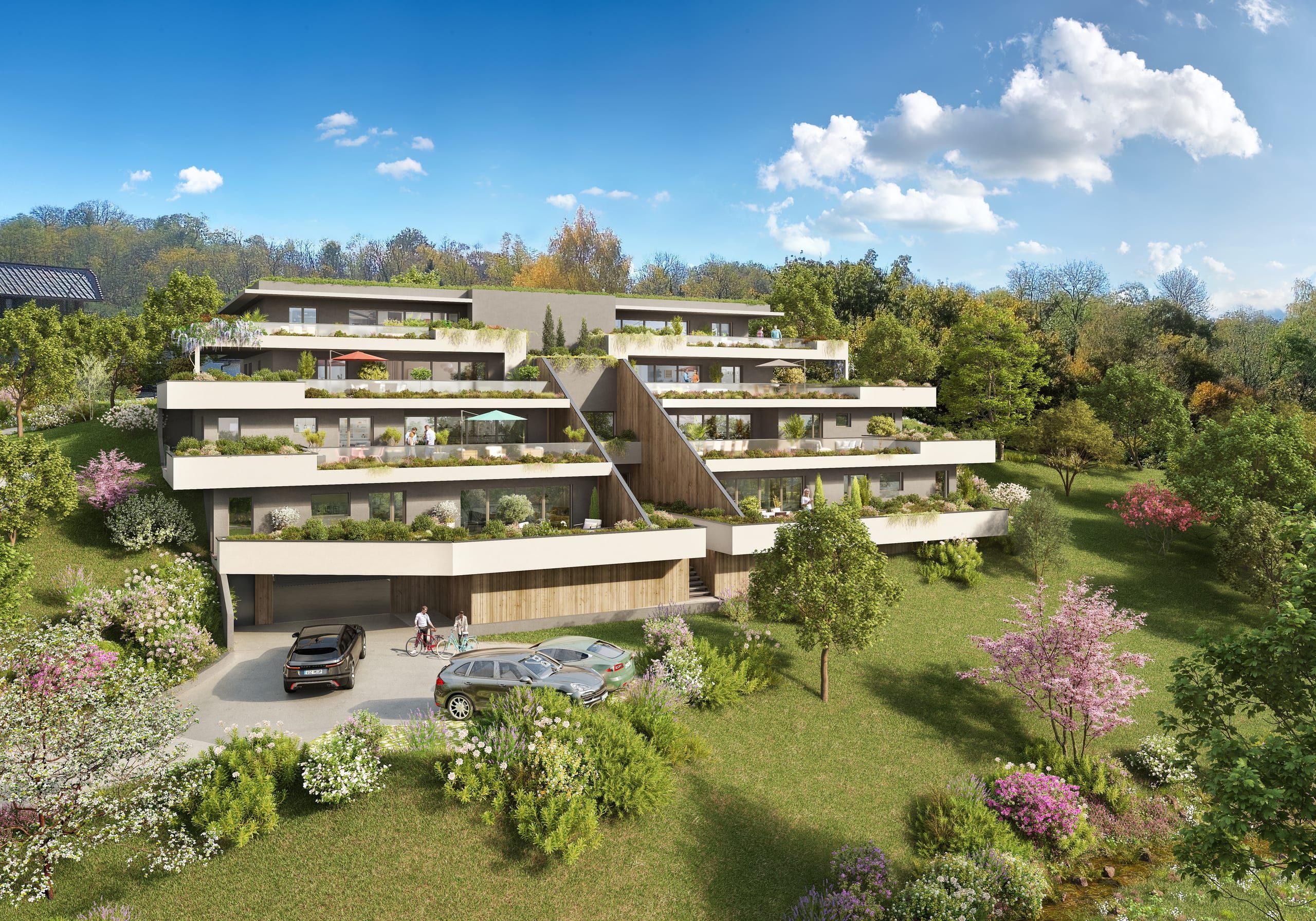 Les Cimes du Lac — tiered residence facing Lake Bourget